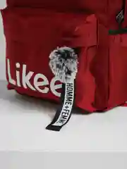Багровый рюкзак Likee с помпоном