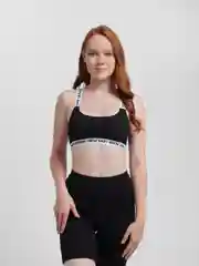 Черный спортивный топ, женский, хлопковый