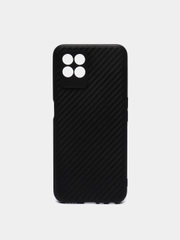 Чехол карбон с защитой камеры на Realme 8i