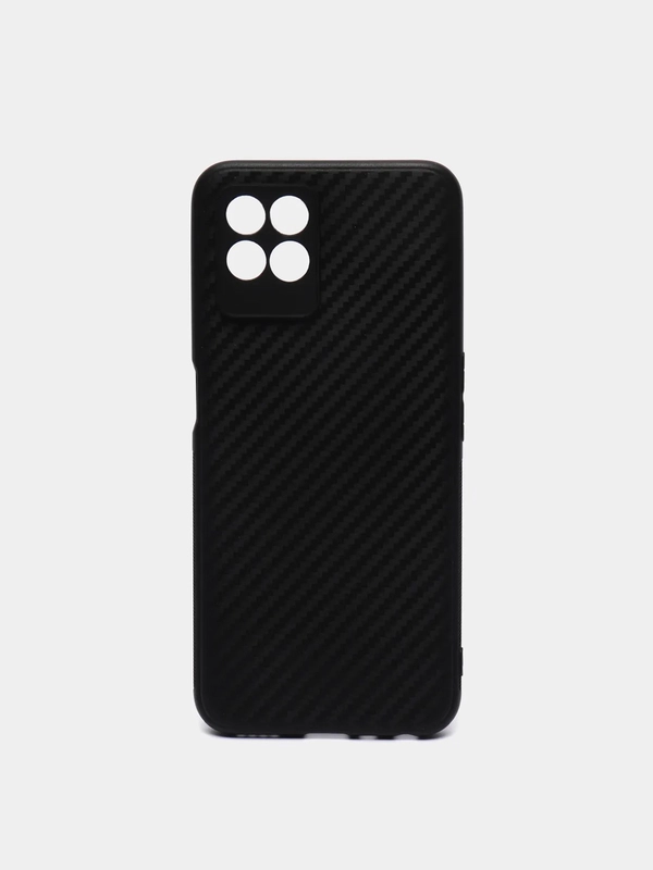 Чехол карбон с защитой камеры на Realme 8i