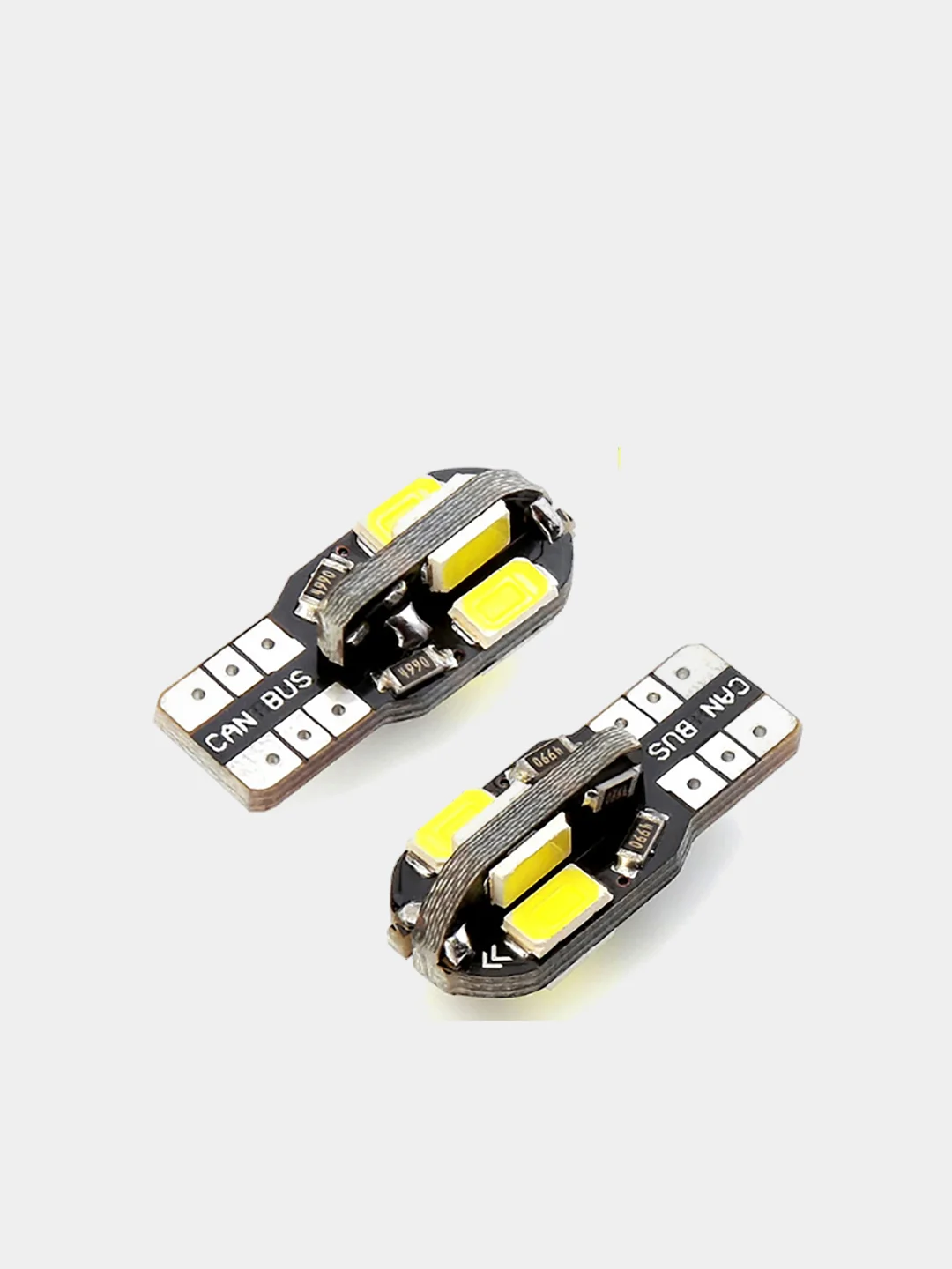 Светодиодные габаритные LED лампы, 12 В W5W T10, подсветка / огонь, холодный белый