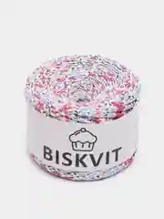 Тёмно-розовый пряжа Трикотажная Biskvit 100% Хлопок 330г 100м ( Бисквит Часть 1 )