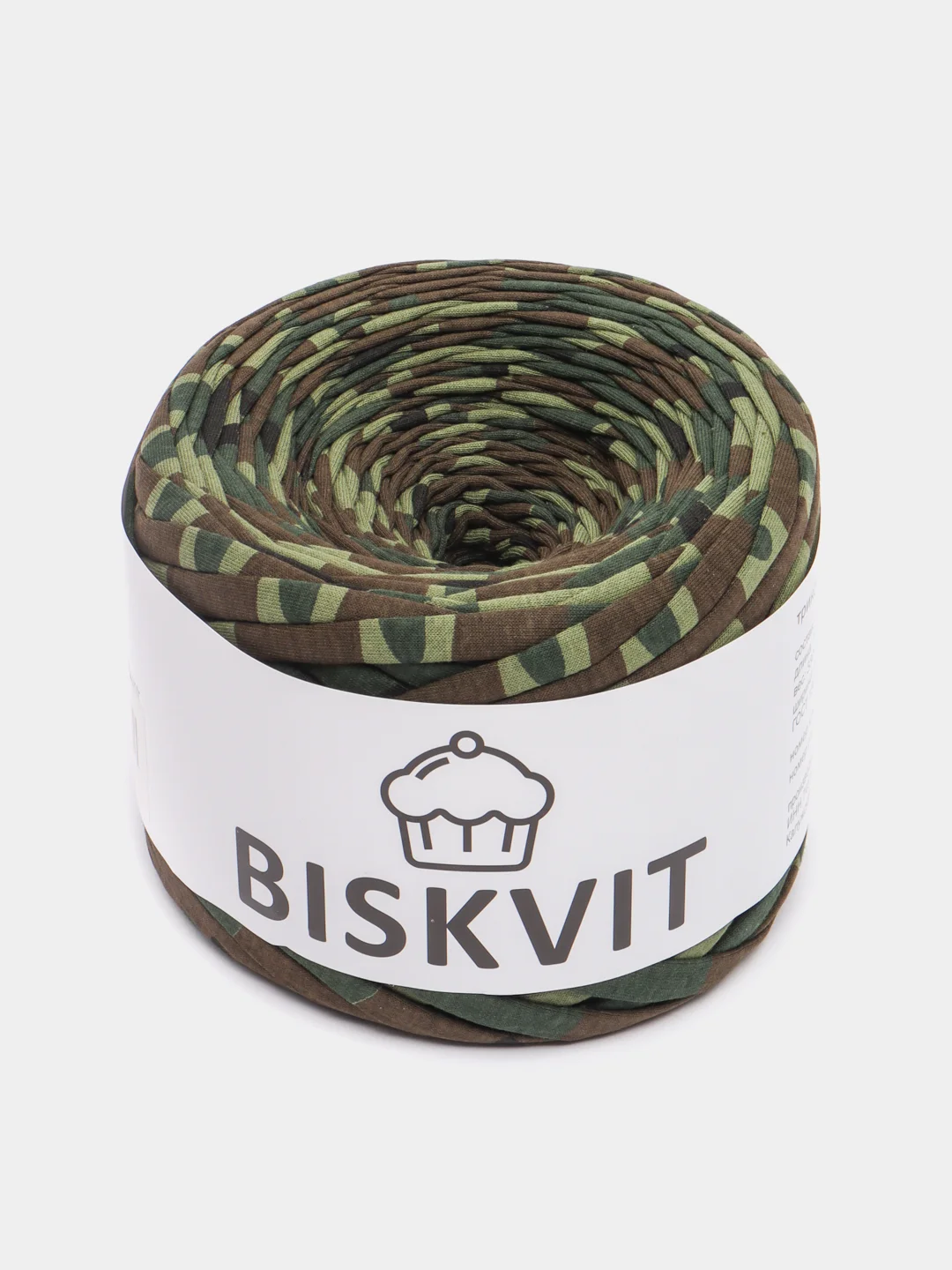 Зелёный хаки пряжа Трикотажная Biskvit 100% Хлопок 330г 100м (Часть 2) Бисквит