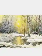 Алмазная мозаика "Зимний пейзаж" на подрамнике, 40*50см