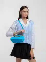 Голубой сумка женская, через плечо