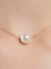 Золотой цепочка с подвеской Жемчужина