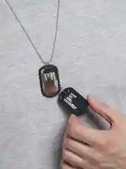 Цепочка на шею мужская, с жетонами