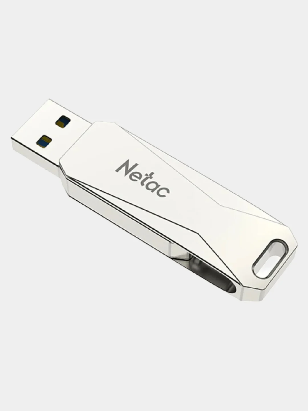 Серый металлик флеш-накопитель USB 3.0 + Type C Netac U782C