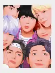Фиолетовый картина по номерам 40х50 интерьерная, BTS K-pop / Аниме, с подрамником