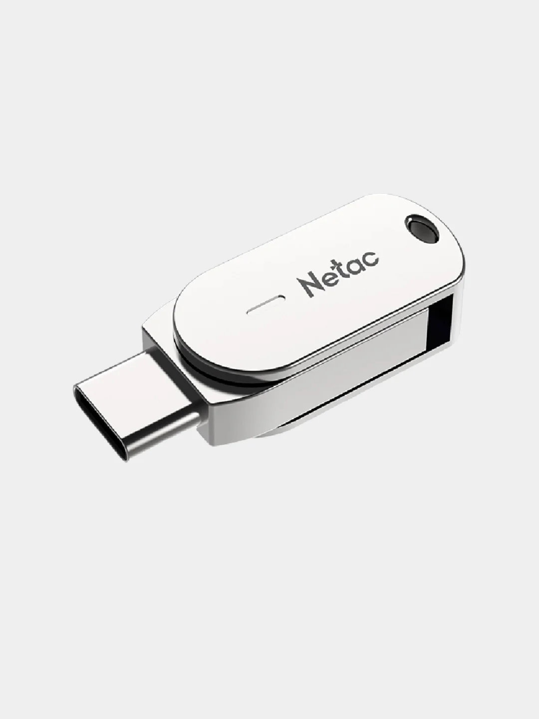 Серый металлик флешка USB 3.0 + Type-C Netac U785C 16Gb / 32Gb / 64Gb / 128Gb