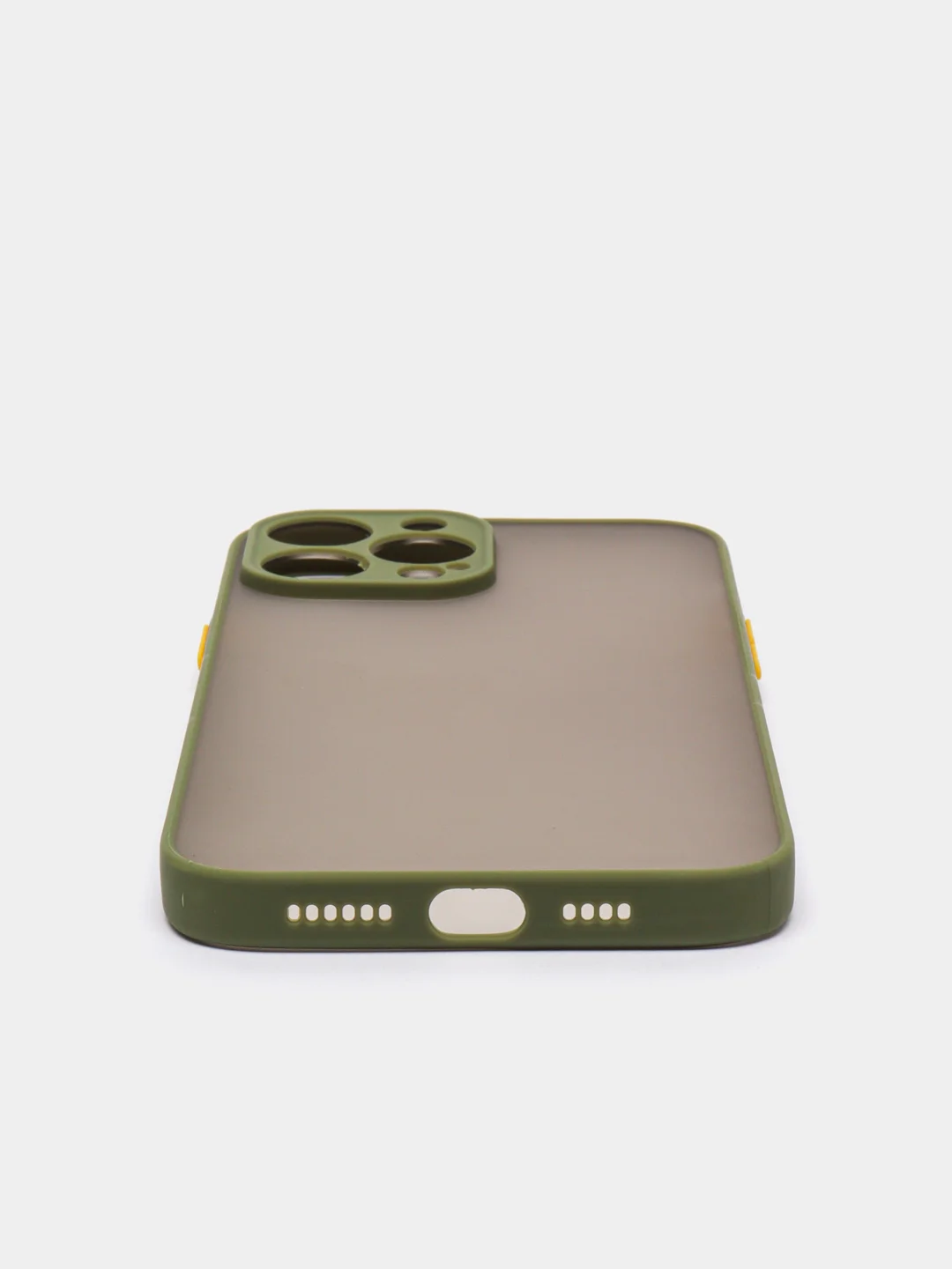 Хаки накладка пластиковая с защищенной камерой на iPhone 13 mini / 13 / 13 Pro / 13 Pro Max
