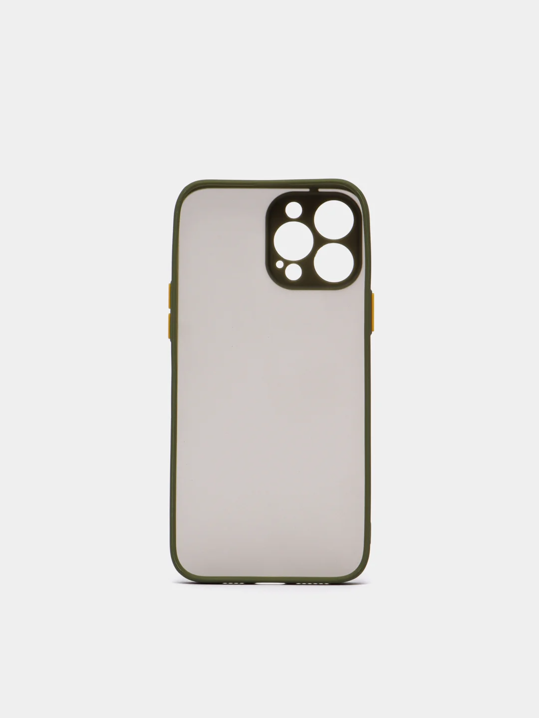 Хаки накладка пластиковая с защищенной камерой на iPhone 13 mini / 13 / 13 Pro / 13 Pro Max