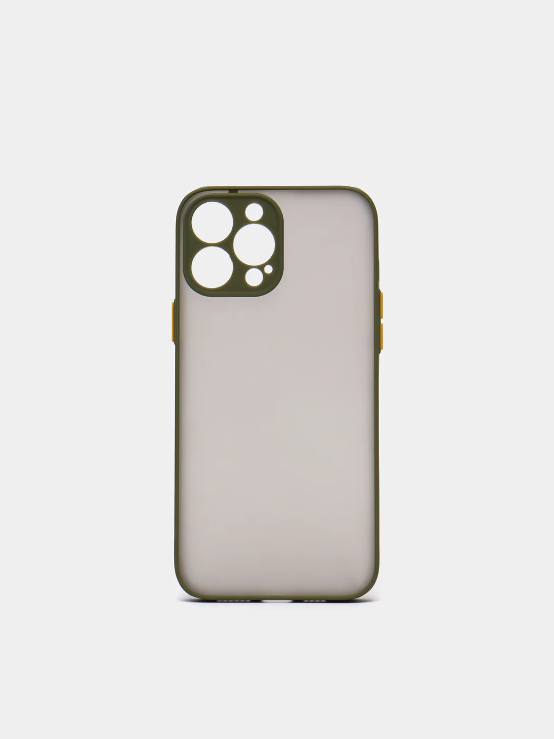 Хаки накладка пластиковая с защищенной камерой на iPhone 13 mini / 13 / 13 Pro / 13 Pro Max