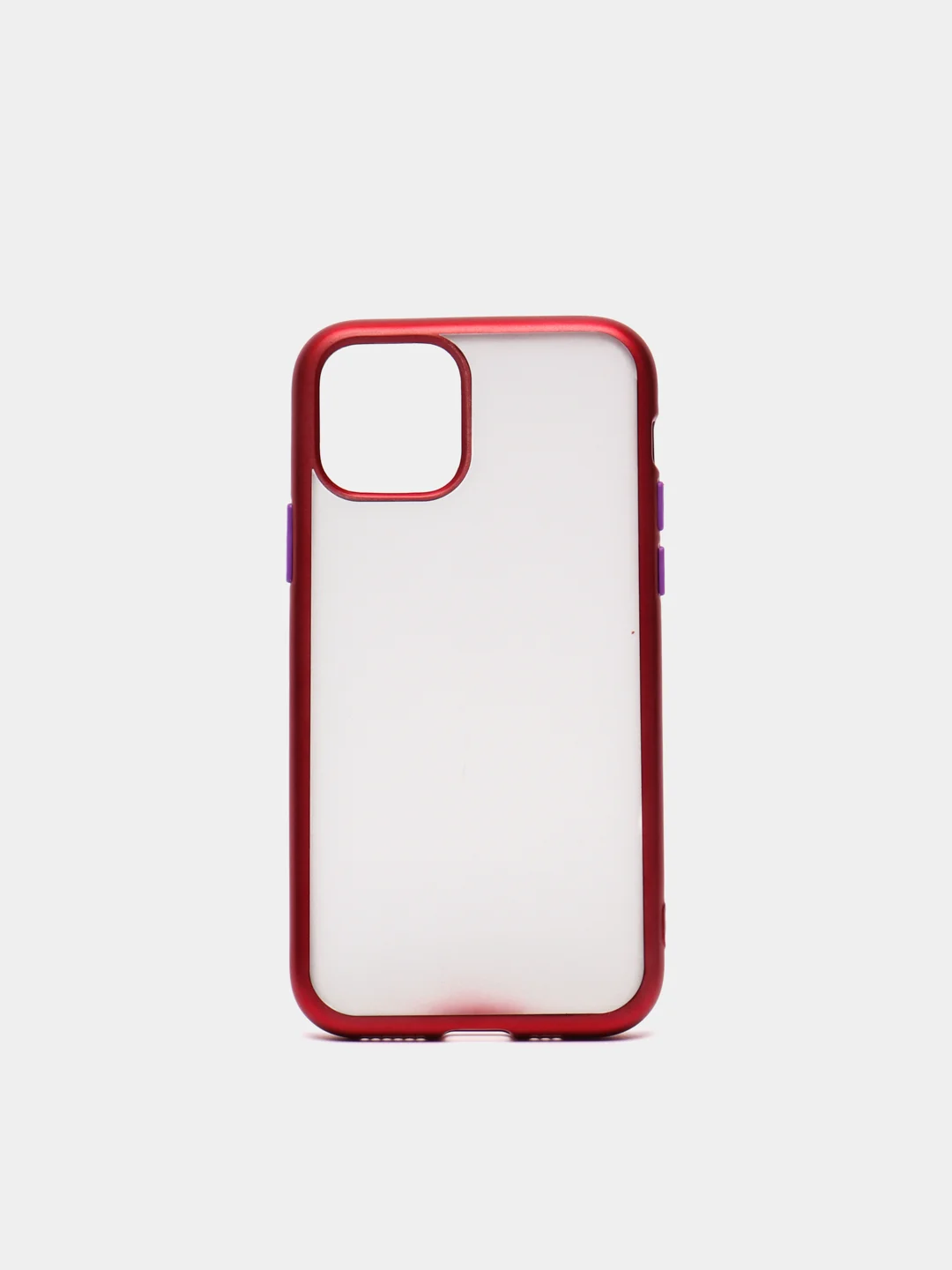 Красный чехол на iPhone 11 / iPhone 11 Pro / iPhone 11 Pro Max, силиконовый, матовый, с окантовкой