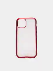 Красный чехол на iPhone 11 / iPhone 11 Pro / iPhone 11 Pro Max, силиконовый, матовый, с окантовкой
