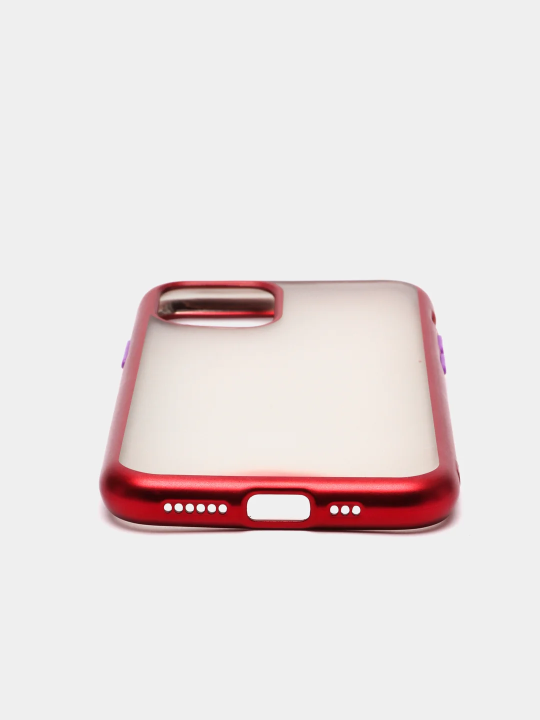 Красный чехол на iPhone 11 / iPhone 11 Pro / iPhone 11 Pro Max, силиконовый, матовый, с окантовкой