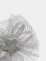 Серебряный резинка для волос "Школьница"