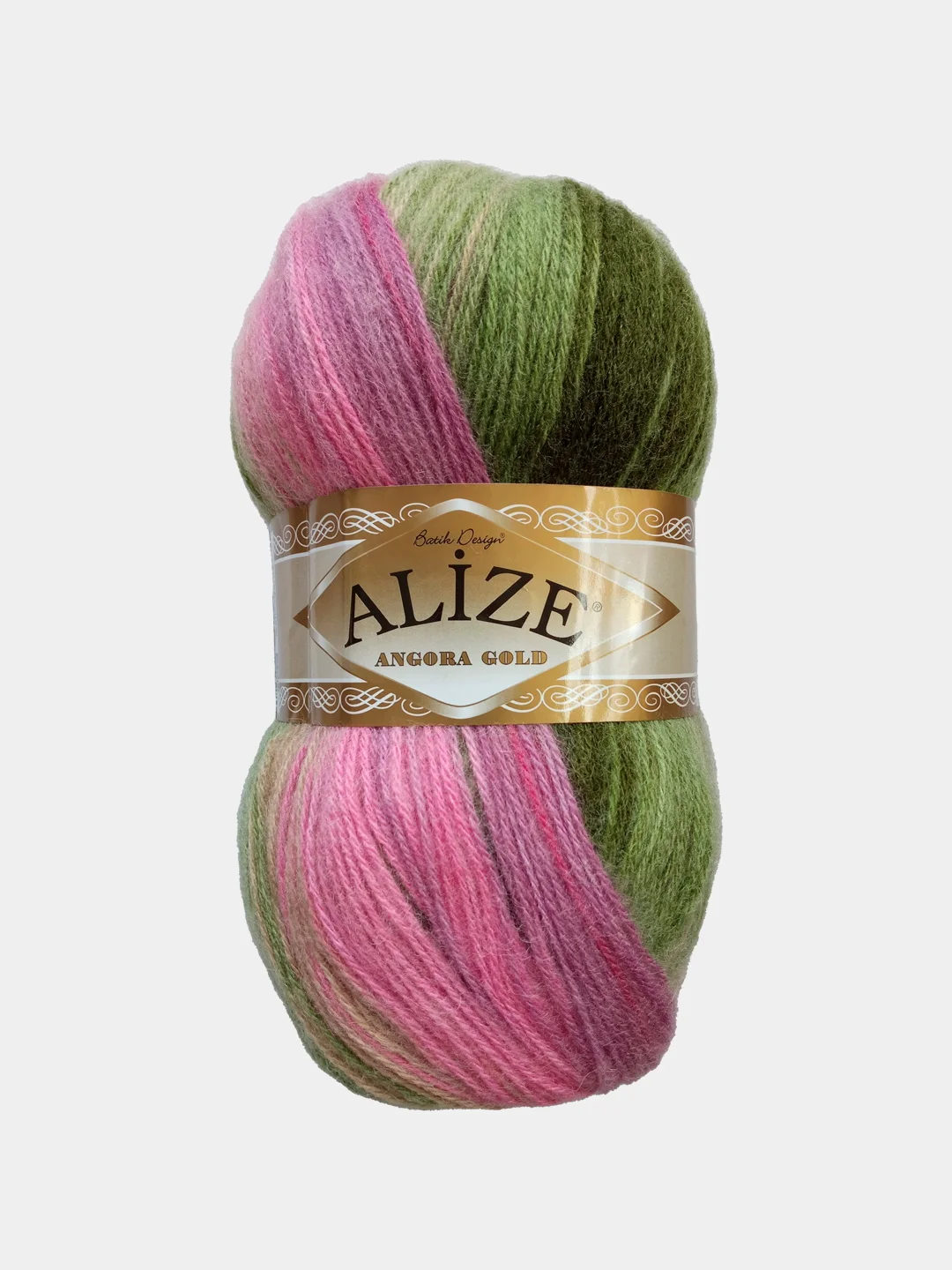 Розовый пряжа Ангора Голд Батик Angora Gold Batik Alize 20% Шерсть 80% Акрил 100г 550м
