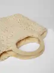 Бежевый соломенная сумка, пляжная сумка
