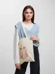 Кораллово-розовый сумка женская через плечо, пляжная сумка, шоппер "ЗАЙКИ", хлопковая