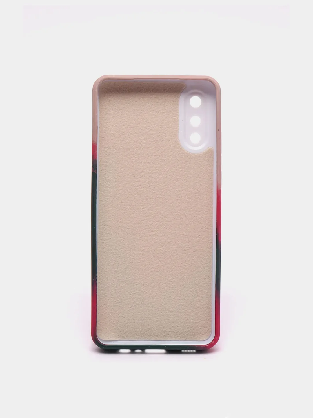 Багровый чехол Samsung Galaxy A02, Самсунг Галакси А02 силиконовый с мягким подкладом