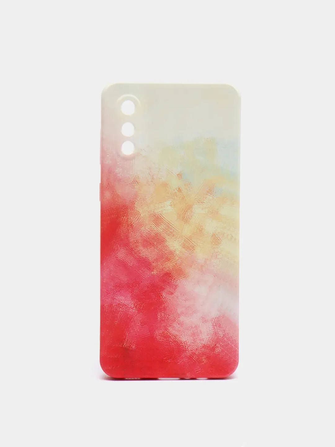 Коралловый меланж чехол Samsung Galaxy A02, Самсунг Галакси А02 силиконовый с мягким подкладом