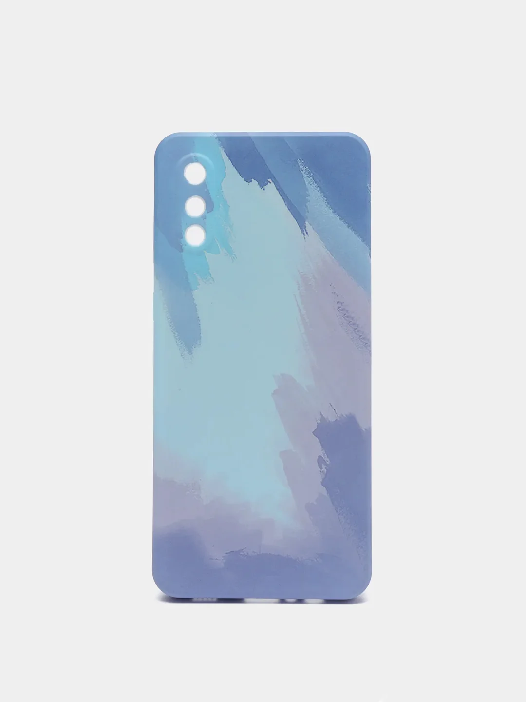 Небесно-голубой чехол Samsung Galaxy A02, Самсунг Галакси А02 силиконовый с мягким подкладом