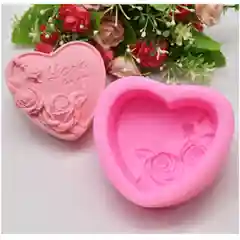 Молд "Сердечко с розами "Love for ever", 3Д, силиконовый