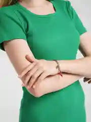 Красный браслет детский, женский, плетеный