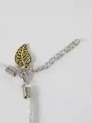 Белый браслет детский, женский, плетеный