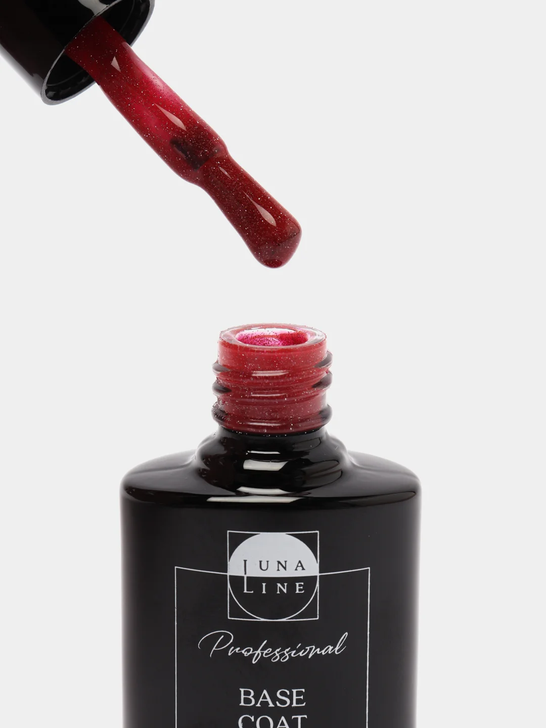 Базовое светоотражающее покрытие LunaLine Rubber Flash/база для ногтей/ база для гель лака