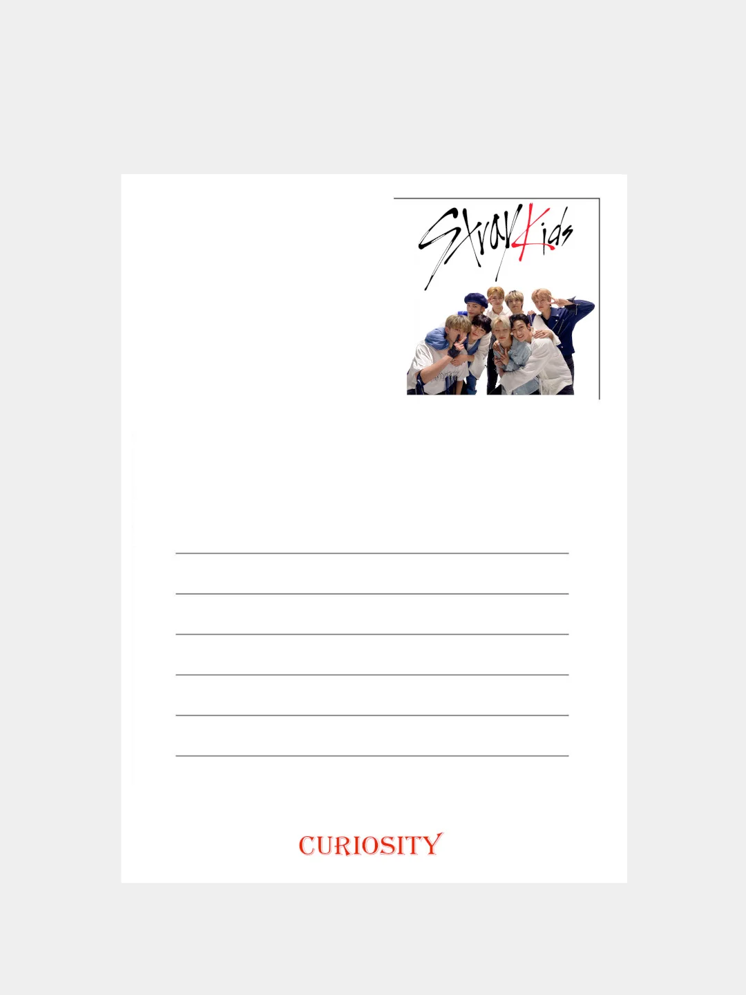 Набор фотографий в крафт конверте с принтом, группы Stray Kids