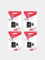 Карта памяти SmartBuy microSD, UHS-1 Class10, 16 - 128 Gb