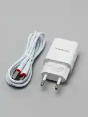 Белый сетевое зарядное устройство для телефона, 3 типа разъёма для Android, Type C,  iPhone