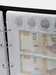 Тёмно-зелёный альбом для монет и бакнот России. ПВХ
