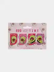 Магнитные закладки AVOcato TIME на открытке, 4 штуки