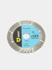 Алмазный диск турбо-сегментный 125х10х22,23 мм GRAFF