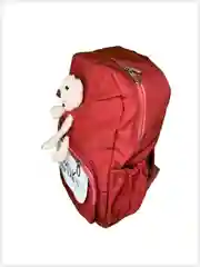 Красный рюкзак детский с игрушкой