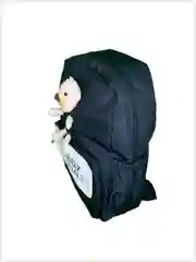 Черный рюкзак детский с игрушкой