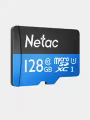 Карта памяти MicroSD Netac P500 U1 Class 10, 90 mb/s, без адаптера, 16 / 32 / 64 / 128 GB