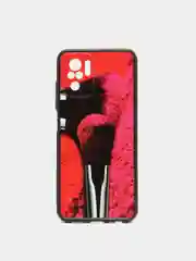 Розовый чехол с рисунком на Poco M5s, Xiaomi Redmi Note 10 и Note 10S (Поко М5с и Редми Нот 10)