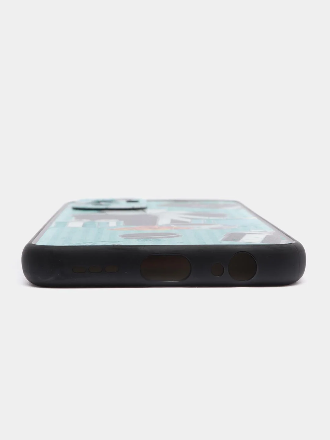 Бирюзовый чехол с рисунком на Poco M5s, Xiaomi Redmi Note 10 и Note 10S (Поко М5с и Редми Нот 10)