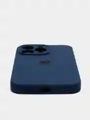 Лазурный чехол Silicone Case для Apple iPhone 12 с защитой камеры (закрытый низ)