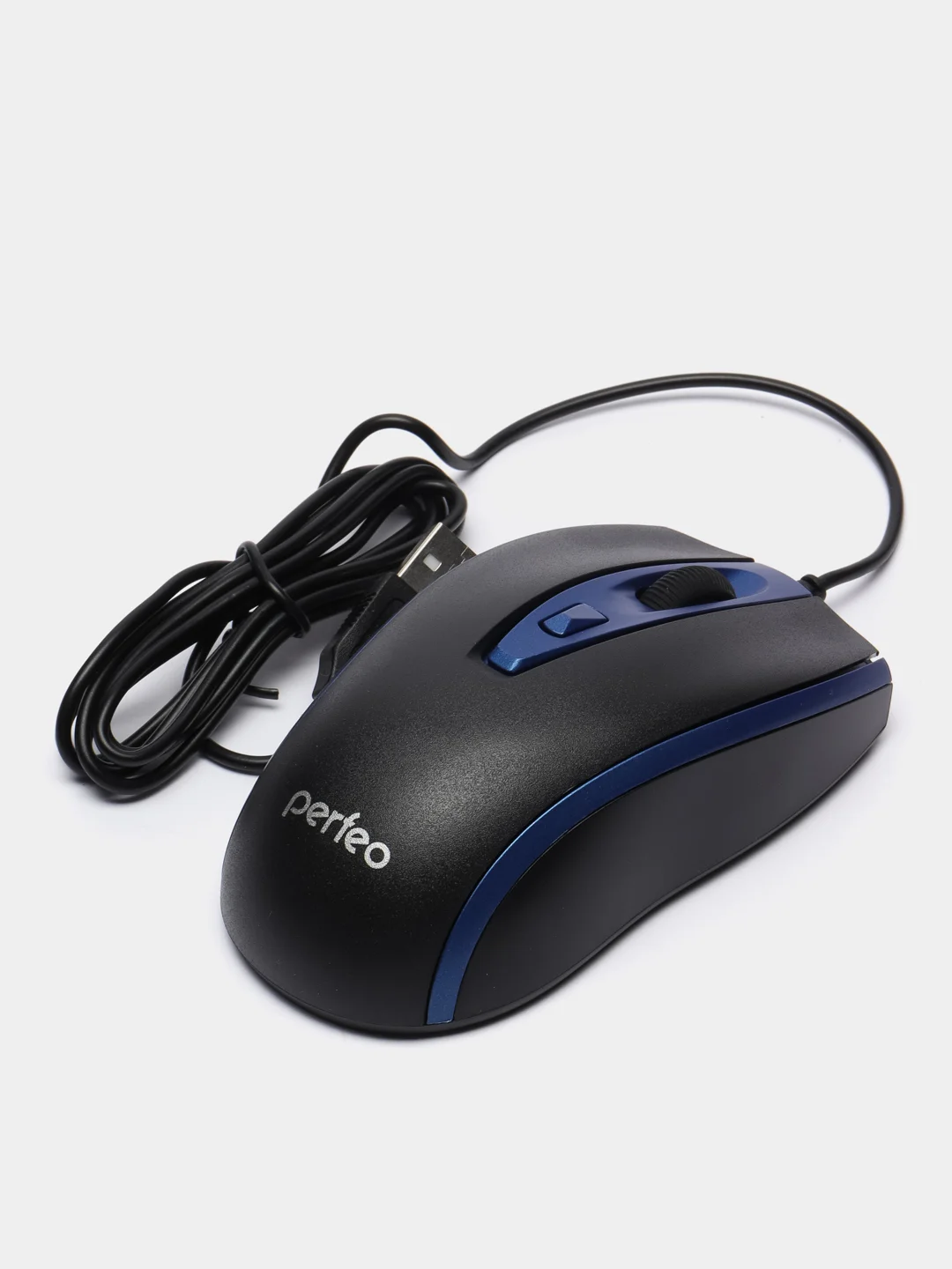 Синий мышь оптическая Perfeo "PROFIL", 4 кнопки, USB