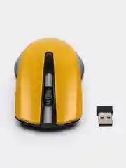 Желтый мышь беспроводная оптическая Perfeo "Rainbow",  USB