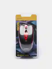 Красный мышь оптическая Perfeo "PROFIL", 4 кнопки, USB