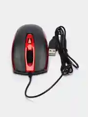 Красный мышь оптическая Perfeo "PROFIL", 4 кнопки, USB