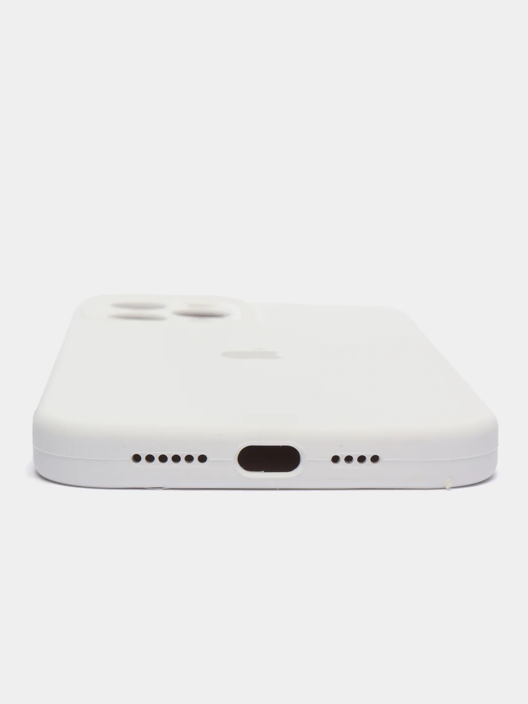 Слоновая кость чехол Silicone Case для Apple iPhone 12 с защитой камеры (закрытый низ)