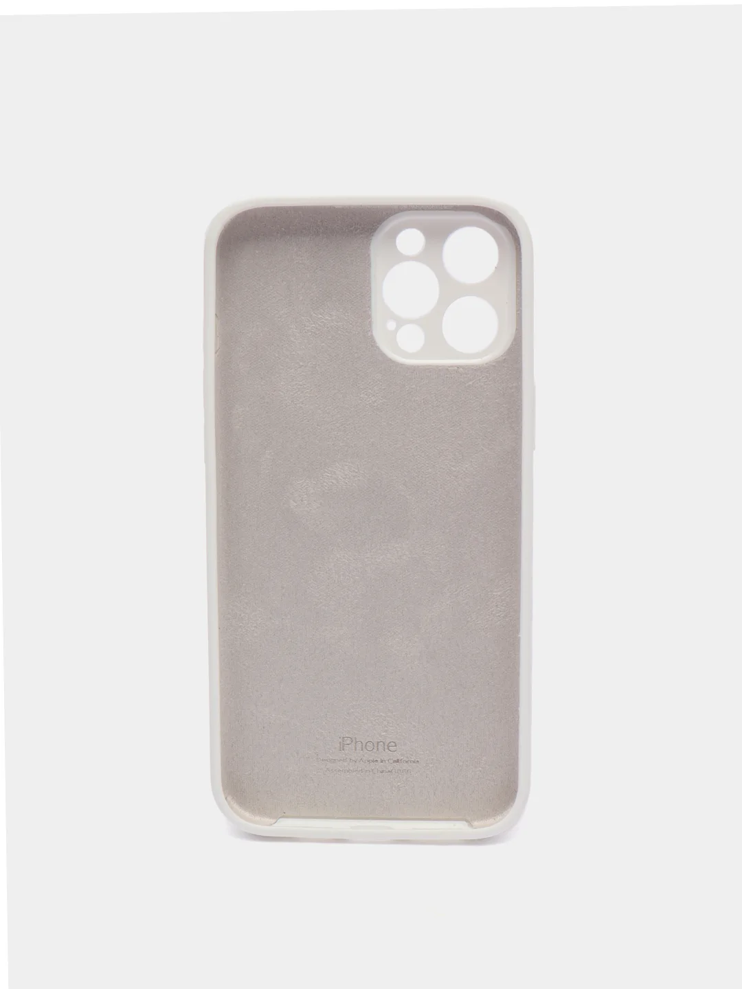 Слоновая кость чехол Silicone Case для Apple iPhone 12 с защитой камеры (закрытый низ)