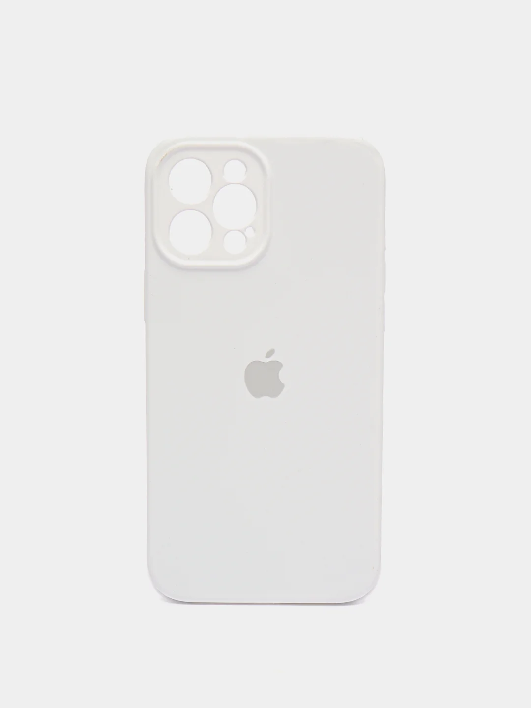 Слоновая кость чехол Silicone Case для Apple iPhone 12 с защитой камеры (закрытый низ)